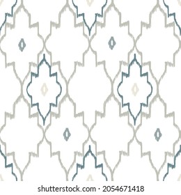 Ikat tye die boho vintage pattern seamless repeat vintage decor textile design organic hand made batik modern and trendy boho blue grey 