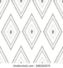 Ikat tye die boho vintage pattern seamless repeat vintage decor textile design organic hand made batik modern and trendy boho print grey light