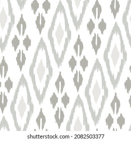 Ikat tye die boho vintage pattern seamless repeat vintage decor textile design organic hand made batik modern and trendy boho print grey light