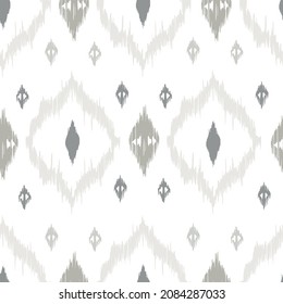 Ikat tye die boho vintage pattern seamless repeat vintage decor textile fabric design organic hand made batik modern and trendy boho print grey light 