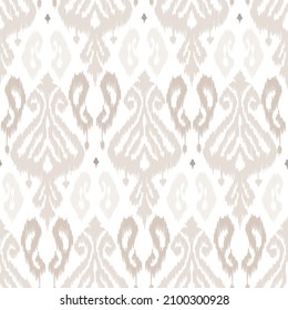 Ikat tye die boho vintage pattern seamless repeat vintage decor textile design organic hand made batik modern and trendy boho print beige brown