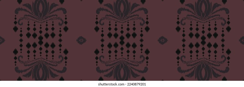 Ikat vector batik textile seamless pattern digital vector design for Print saree Kurti Borneo Fabric border brush symbols swatches stylish