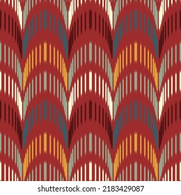 Ikat vector ethnic seamless pattern. Ikat Aztec fabric carpet ornaments textile decorations design for print wallpaper. Tribal boho native ethnic turkey traditional embroidery vector background 