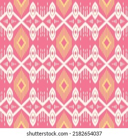 
Ikat vector geometric folk ornament Tribal ethnic vector texture. Seamless striped pattern in Aztec style. Figure tribal embroidery. Indian, Scandinavian, gypsy, Mexican, folk motif.