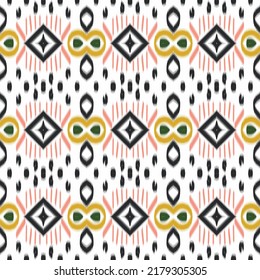 Ikat vector graphic abstract damask flower ornamental designs. luxury royal ikat pattern. vintage design ornamental 