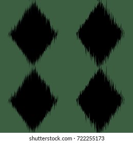 Ikat vector pattern green  seamless design textile, fabric repeating background design for all web and print purposes