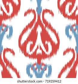 Ikat vector pattern seamless design textlie, fabric repeating background design for all web and print purposes