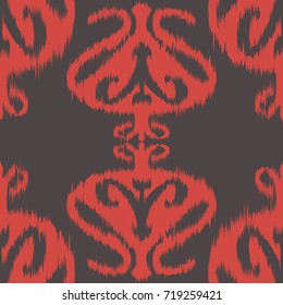 Ikat vector pattern seamless design textlie, fabric repeating background design for all web and print purposes