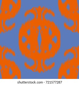Ikat vector pattern seamless design textlie, fabric repeating background design for all web and print purposes