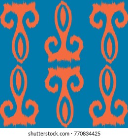 Ikat vector pattern seamless design textile, fabric repeating background design for all web and print purposes