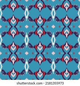 Ikat Vector print geometric folklore ornament tribal ethnic vector texture seamless striped pattern in Indian Style 