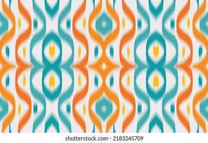 Ikat vector print Modern traditional or native tribal ikat pattern. Geometric ethnic background for seamless pattern design or wallpaper.