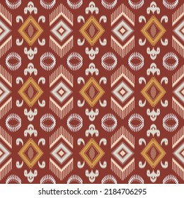 Vector de ikat Diseño de patrones geométricos sin foco de Asia oriental y tradicional para textura y fondo