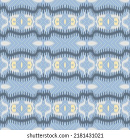 Ikat Vektor nahtlose Muster mit Tribal boho native Textil-Truthahn Traditional Stickereivektor. Design für gedruckten Hintergrund. , Teppich, Tapeten, Kleidung,