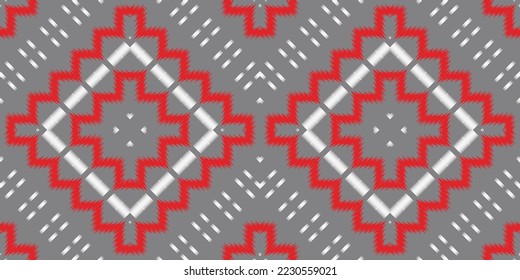 Ikat vector tribal abstract Seamless Pattern. Ikat Aztec Ethnic Geometric Batik Ikkat Digital vector textile Design for Prints Fabric saree Mughal brush symbol Swaths texture Kurti Kurtis Kurtas