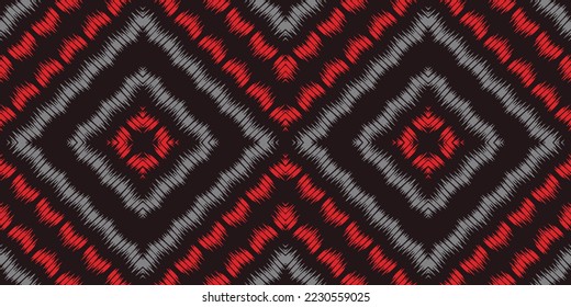 Ikat vector tribal Aztec Seamless Pattern. Ikat Aztec Ethnic Geometric Ikkat Batik Digital vector textile Design for Prints Fabric saree Mughal brush symbol Swaths texture Kurti Kurtis Kurtas