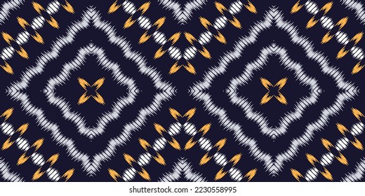 Patrón sin foco de la cruz tribal vectorial Ikat. Ikat Aztec Étnico Geométrico Ikkat Batik Vector Digital Diseño para Impresiones Tejido Tejido Tejido Mughal Símbolo cepillo Swaths textura Kurti Kurtis Kurtas Kurtas