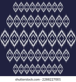 patrón blanco ikat en azul Indigo fondo
