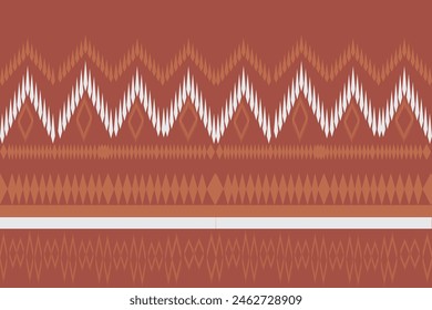 Ikat zigzag pattern brown and white ancient style seamless pattern vector eps 300dpi.
.