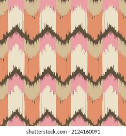Ikat.Patrón sin foco de estilo boho vintage.Tribuna
Indians.Resumen de antecedentes.Zigzag.Vector.Ilustración.
