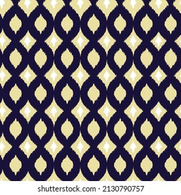 Ikat.Patrón sin foco de ornamento étnico.Resumen de fondo.Repetir color.Vector.Ilustración.