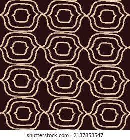 Ikat. Patrón sin foco de la tribu africana. Textura de bordado. Fondo abstracto. Ropa de color.Vector.Ilustración.