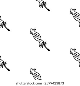 ikayaki pattern background. ikayaki japanese food pattern background. japanese street food pattern background.