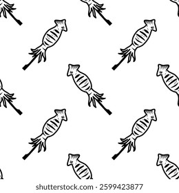 ikayaki pattern background. ikayaki japanese food pattern background. japanese street food pattern background.