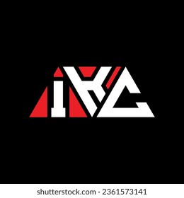 IKC triangle letter logo design with triangle shape. IKC triangle logo design monogram. IKC triangle vector logo template with red color. IKC triangular logo Simple, Elegant, and Luxurious design.