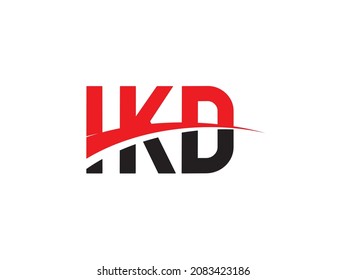 IKD Letra inicial Logo Design Vector Ilustración