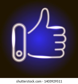 ike button, hand, finger up logo icon on gradient background