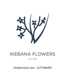 ikebana flowers icon vector on white background, ikebana flowers trendy filled icons from Nature collection, ikebana flowers vector illustration