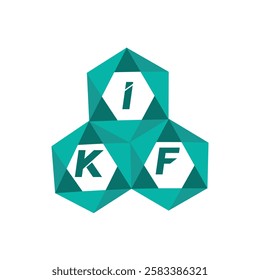 IKF creative minimalist letter logo. IKF unique vector initials alphabet letter logo design
