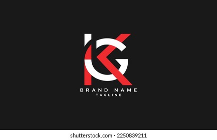IKG, Abstract initial monogram letter alphabet logo design