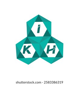 IKH creative minimalist letter logo. IKH unique vector initials alphabet letter logo design
