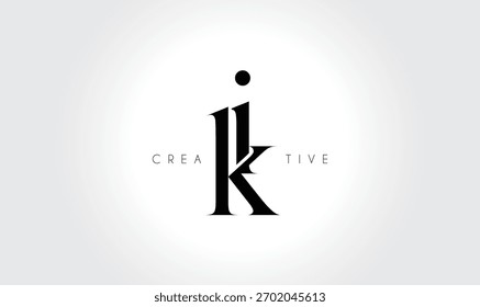 IKik Elegant Serif Monogram Logo - Luxuriöses typografisches Kleinbuchstaben-Zeichen für modernes Branding