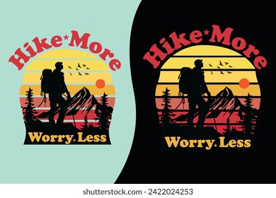 iking typography t-shirt design Vector Hiking t-shirt design Vector