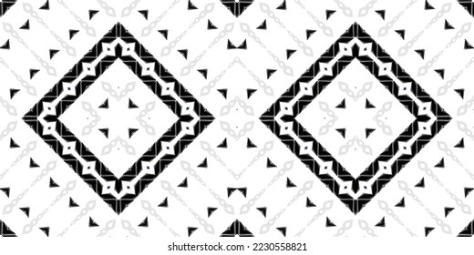 Ikkat or ikat Aztec batik textile seamless pattern, Ikat Print digital vector design for Print saree Kurti Borneo Fabric border brush symbols swatches stylish