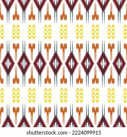 Ikkat or ikat background batik textile seamless pattern digital vector design for Print saree Kurti Borneo Fabric border brush symbols swatches cotton