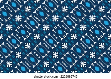 Ikkat or ikat chevron batik textile seamless pattern digital vector design for Print saree Kurti Borneo Fabric border brush symbols swatches party wear