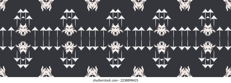 Ikkat or ikat chevron batik textile seamless pattern digital vector design for Print saree Kurti Borneo Fabric border brush symbols swatches party wear