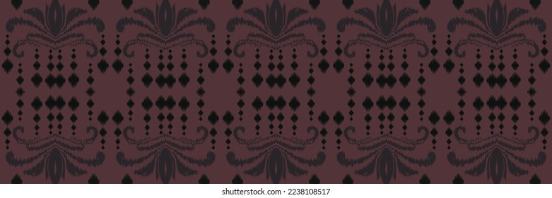 Ikkat or ikat damask batik textile seamless pattern digital vector design for Print saree Kurti Borneo Fabric border brush symbols swatches stylish