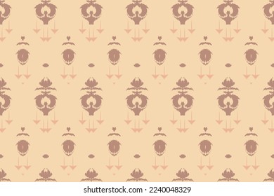 Ikkat or ikat damask batik textile seamless pattern digital vector design for Print saree Kurti Borneo Fabric border brush symbols swatches designer
