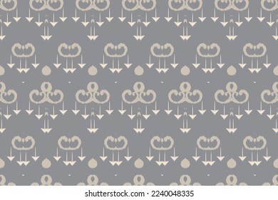 Ikkat or ikat damask batik textile seamless pattern digital vector design for Print saree Kurti Borneo Fabric border brush symbols swatches party wear