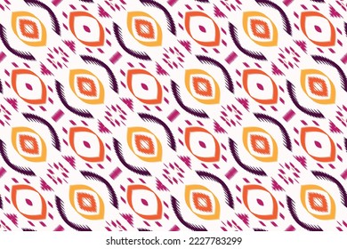 Ikkat or ikat design batik textile seamless pattern digital vector design for Print saree Kurti Borneo Fabric border brush symbols swatches stylish