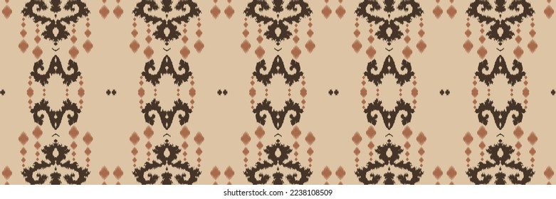 Ikkat or ikat designs batik textile seamless pattern digital vector design for Print saree Kurti Borneo Fabric border brush symbols swatches stylish