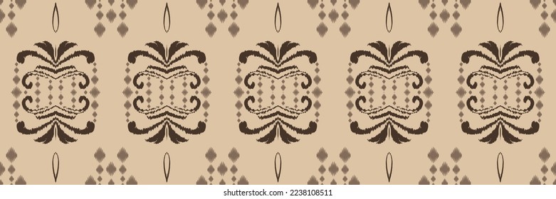 Ikkat or ikat designs batik textile seamless pattern digital vector design for Print saree Kurti Borneo Fabric border brush symbols swatches party wear