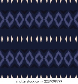 Ikkat or ikat diamond batik textile seamless pattern digital vector design for Print saree Kurti Borneo Fabric border brush symbols swatches stylish