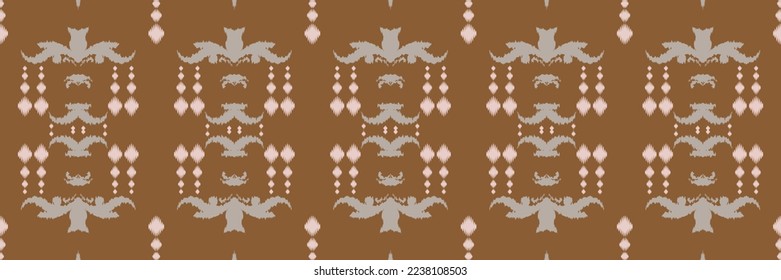 Ikkat or ikat diamond batik textile seamless pattern digital vector design for Print saree Kurti Borneo Fabric border brush symbols swatches party wear