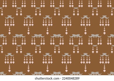Ikkat o ikat diamante batik textil diseño vectorial digital sin fisuras para Print saree Kurti Borneo Tejidos símbolos de pinzas de malezas swatks parte desgaste